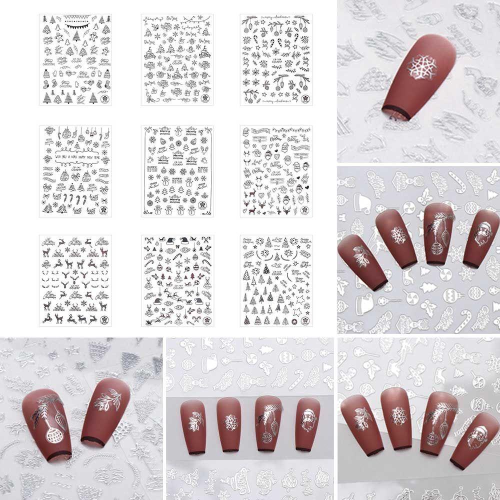 XIANTIN Hình Dán Móng Tay Chủ Đề Giáng Sinh Mới