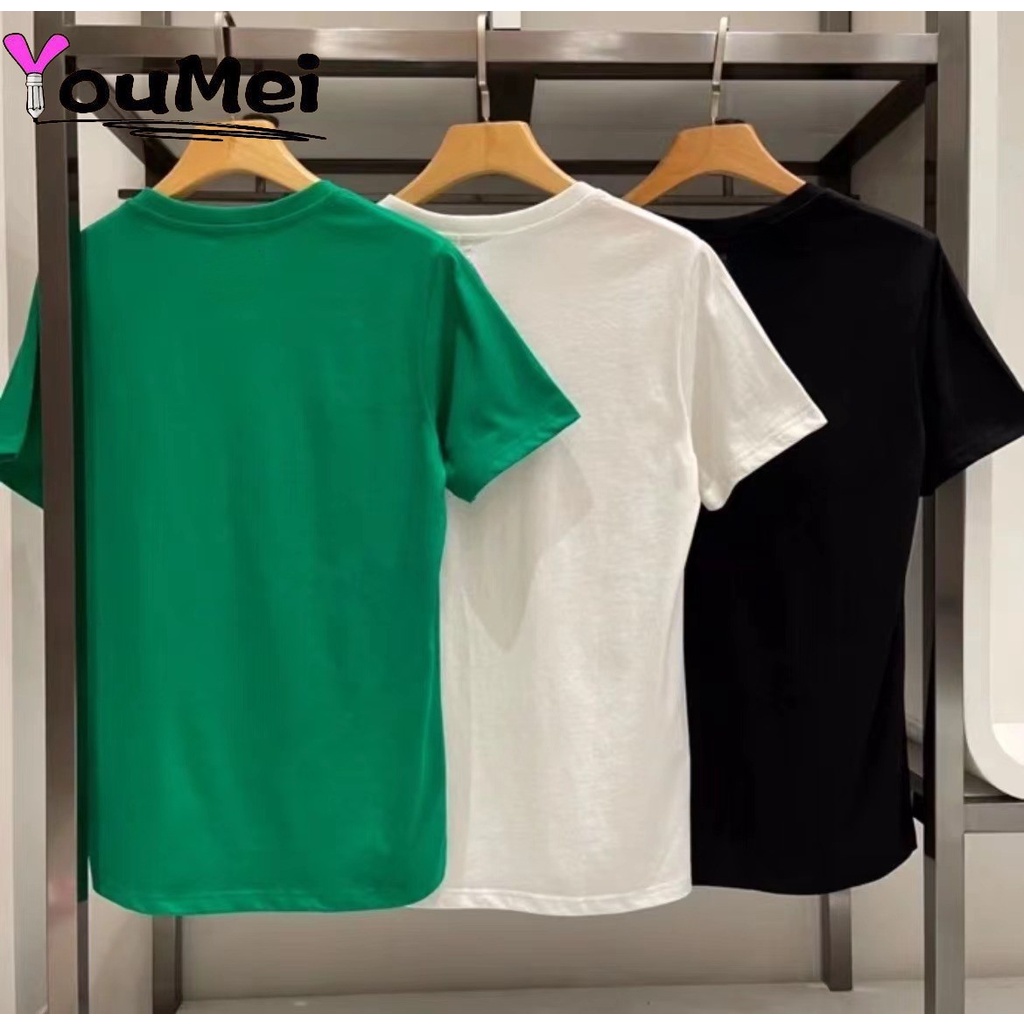 Áo Thun Ngắn Tay In Logo Prada Tam Giác Thời Trang Cho Cặp Đôi