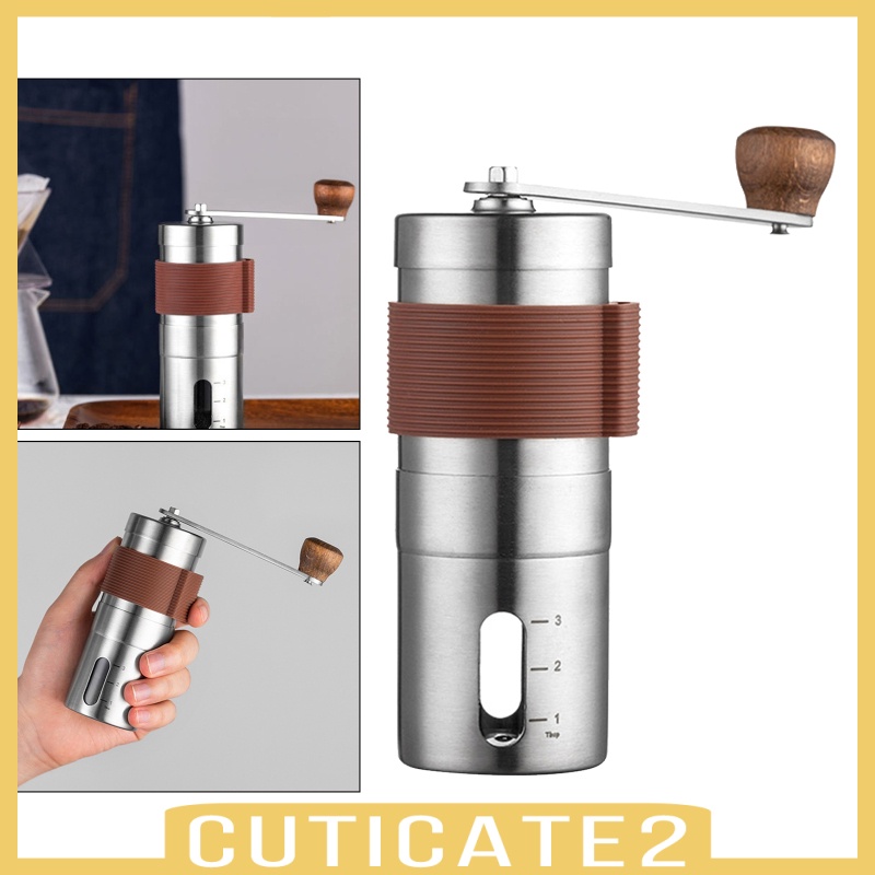 [CUTICATE2] Manual Coffee Grinder Adjustable Setting for Espresso French Press Camping