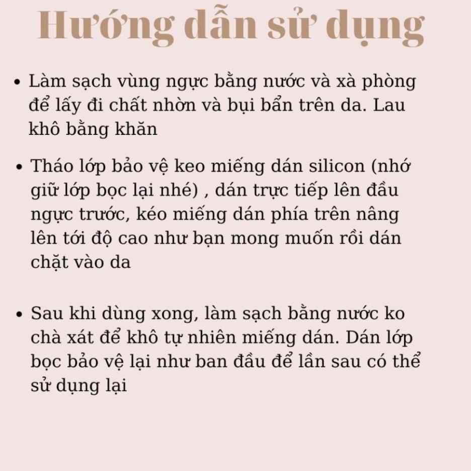 Miếng dán ngực ti silicon nâng ngực, áo ngực dán chống chảy xệ sử dụng nhiều lần JOCOSI D2002-0100