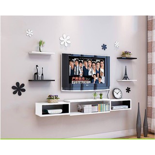 Combo bộ kệ treo tường tivi như hình