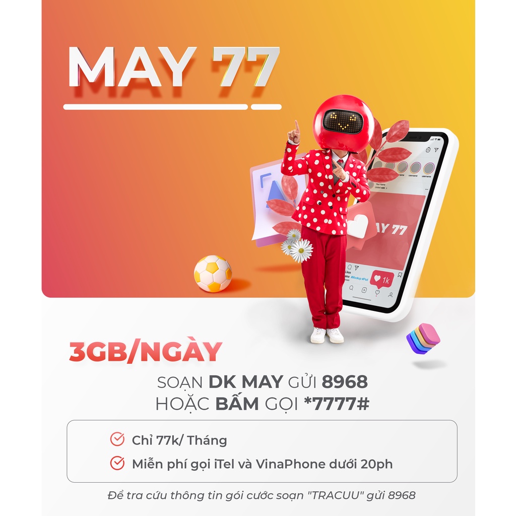 [Miễn Phí Tháng đầu] Sim iTelecom 087 Data 3GB/Ngày - 90 GB/Tháng