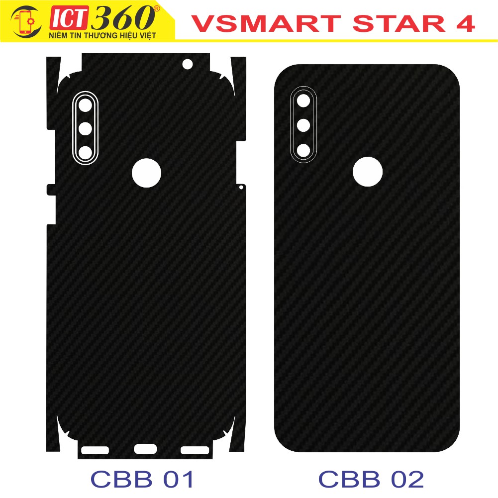 Dán Skin,Decal , Dán Vân Cacbon VSmart Star 4