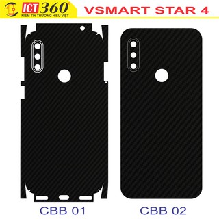 Dán Skin,Decal , Dán Vân Cacbon VSmart Star 4