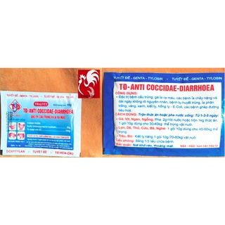 TĐ-Anti Cocciadae-Diarrhoea gói 10g Cầu trùng, Đi Ỉa dùng cho gà, vịt, lợn, dê, thỏ, trâu, bò