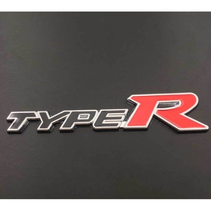 Logo Type R kim loại dán keo 2 mặt