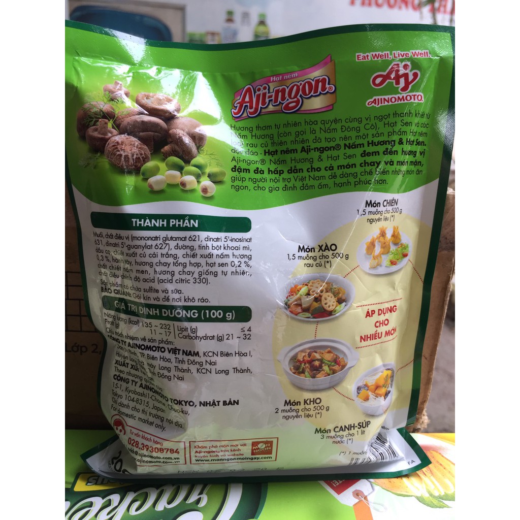 HẠT NÊM AJI NGON VỊ NẤM HƯƠNG SEN 200G