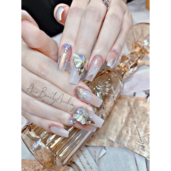 Trai nửa nhiều hình màu trắng  - phụ kiện nail