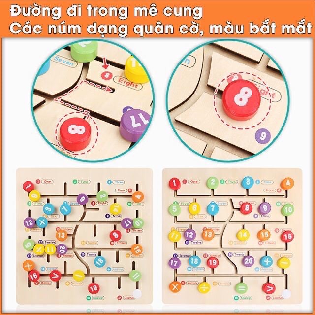 BẢNG MÊ CUNG SỐ 1-20 VÀ BẢNG MÊ CUNG CHỮ CÁI A-Z