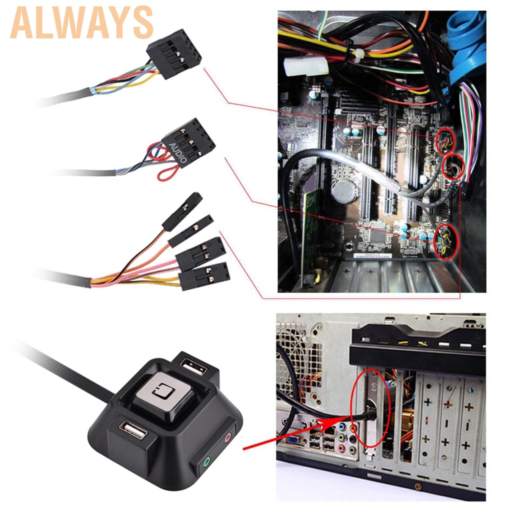 [READY STOCK] Nút Khởi Động Nguồn Điện Cho Máy Tính Để Bàn