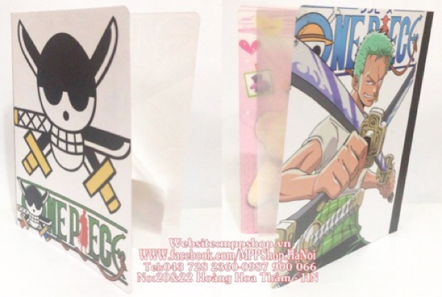 Kẹp đựng bài kiểm tra one piece 30 lá đựng 60 ảnh bài