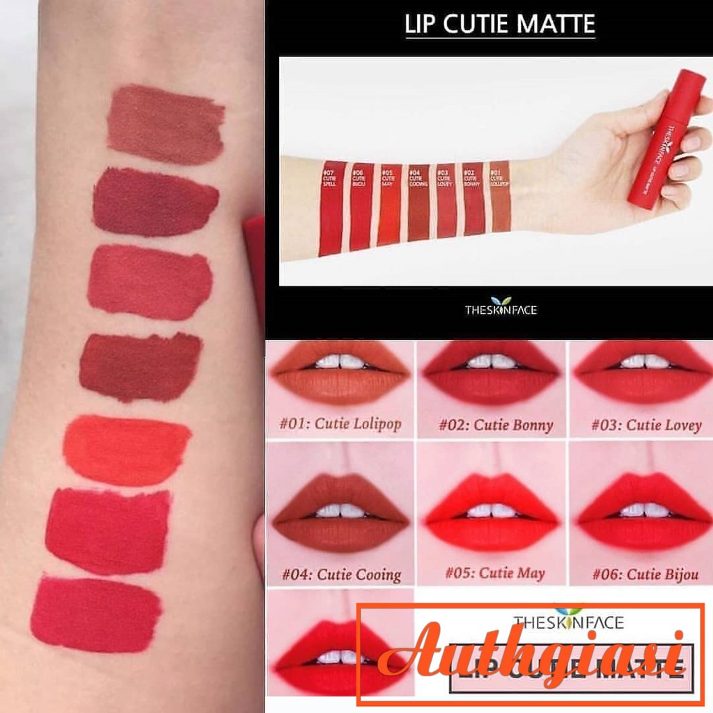 Son kem The Skin Face siêu lì siêu mịn không khô môi