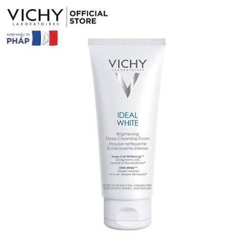 Sữa rửa mặt tạo bọt dưỡng trắng da Vichy Ideal White Brightening Deep Cleansing Foam 100ml ZKM