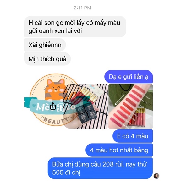 Son GUCCI Kem 25 / 505 / 311 / 208