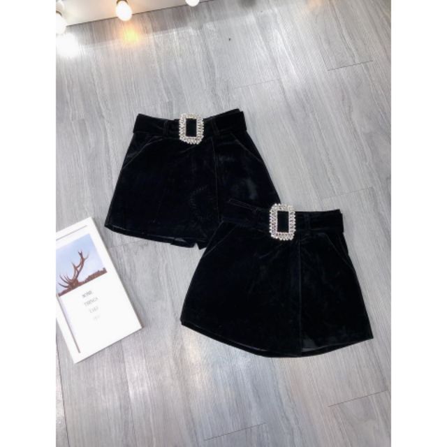 QUẦN NHUNG GIẢ VÁY KÈM TAG ĐÁ