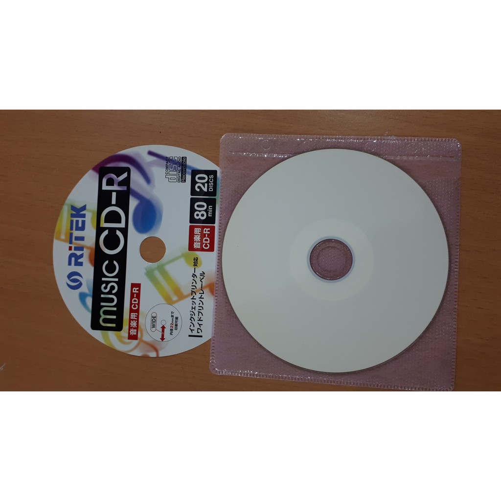 Bộ 05 phôi CD RITEK ghi CD chất lượng cao hàng nội địa Nhật bản