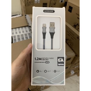 Dây cáp dù 6A SENDEM M11S 1.2M-Đủ chân IP- Micro-Type C-BH toàn quốc