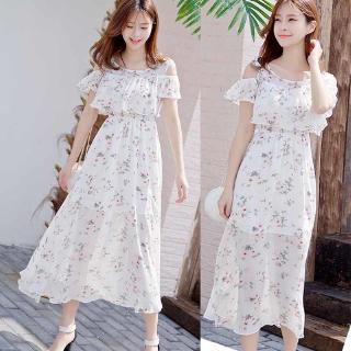 Beach skirt maxi long dress white