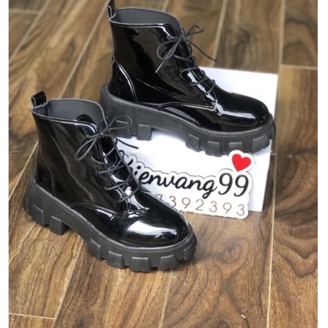 BỐT NỮ MARTIN CHẤT DA BÓNG BUỘC DÂY