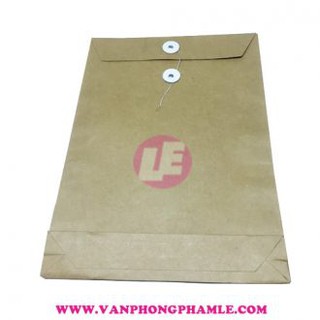 Bao thư nâu A4 có cột dây ( Xấp 10 Cái )