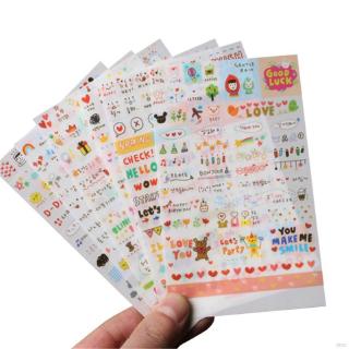 ✨Sixc✨6 Sheets Cute Pet DIY Cartoon Children Stickers Toys PVC Scrapbook Gifts For Kids