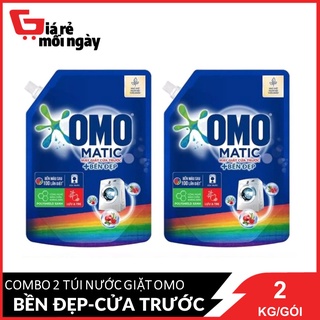 COMBO 2 túi nước giặt OMO Cửa trước Bền Đẹp 2Kgx2