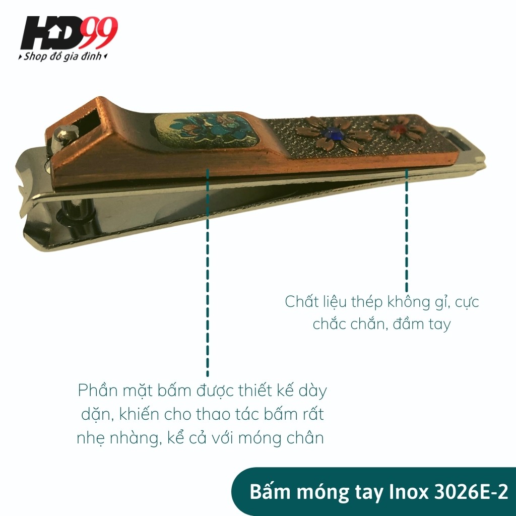 Bấm Móng Tay 3026E-2 Loại To | Hàng Chất Lượng Cao Từ Thép Chuyên Dụng Kiểu Dáng Phù Hợp Bàn Tay người Việt Nam