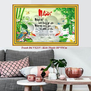 ⚡SIÊU SALE⚡ Tranh Đính Đá CHỮ NHẪN - Tranh Đá VS215
