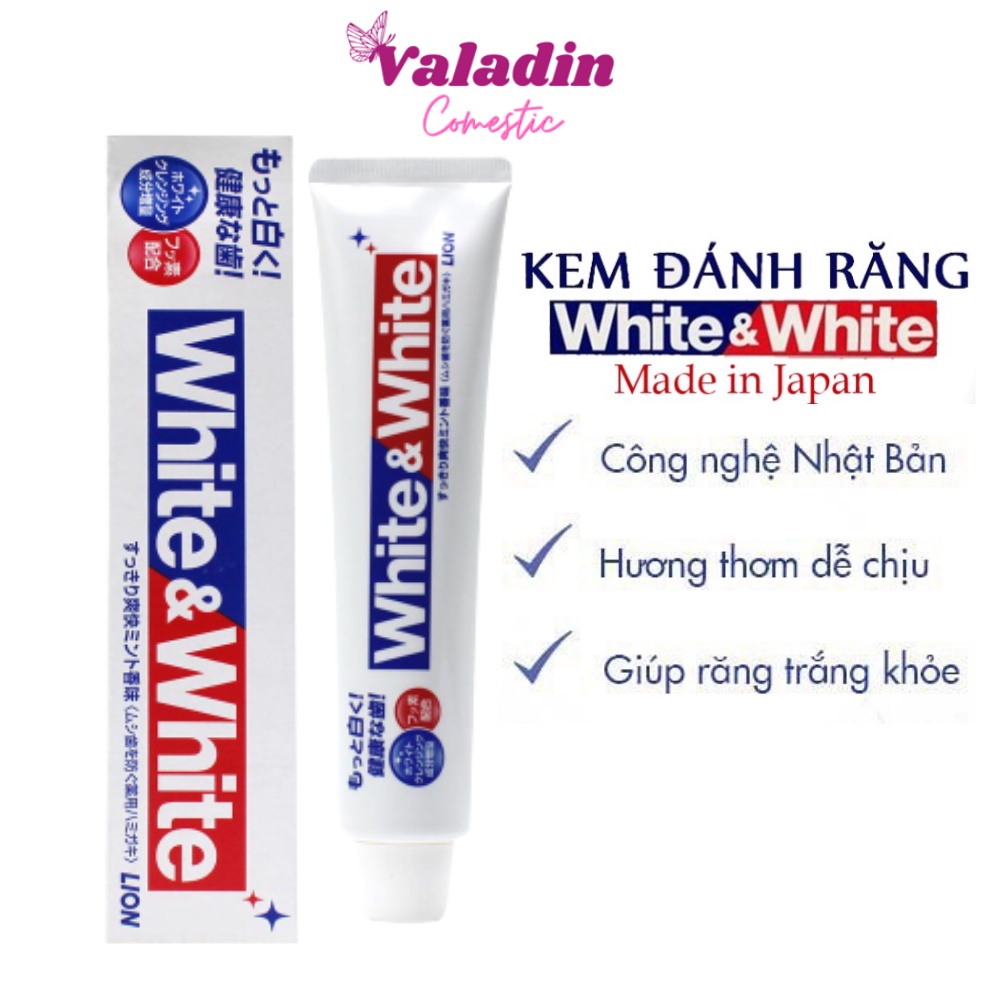 Kem Đánh Răng Lion White &amp; White Nhật Bản 150g