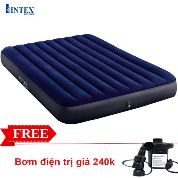 Đệm hơi đôi công nghệ mới 1m52 INTEX 64759 - Kèm bơm điện