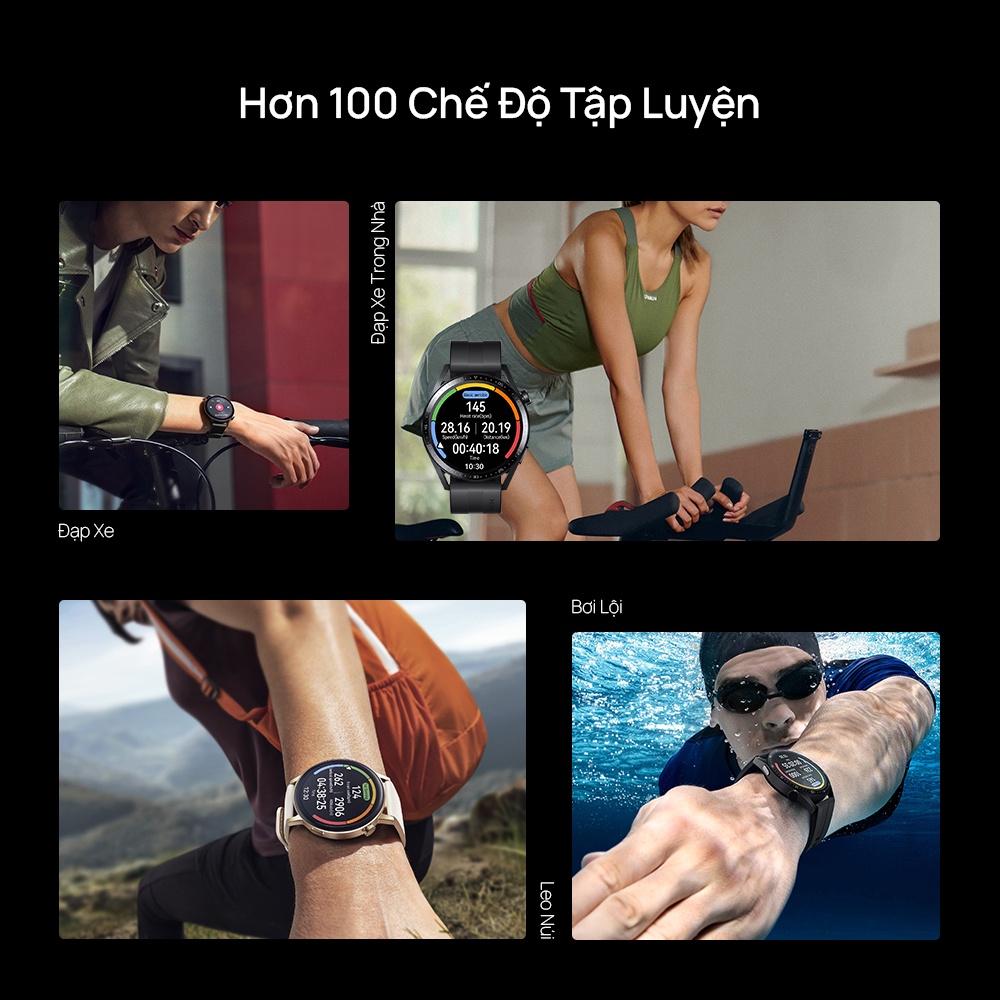 Đồng Hồ Thông Minh HUAWEI WATCH GT 3 46mm | Theo Dõi Spo2 Cả Ngày | Huấn Luyện Viên Chạy Bộ AI