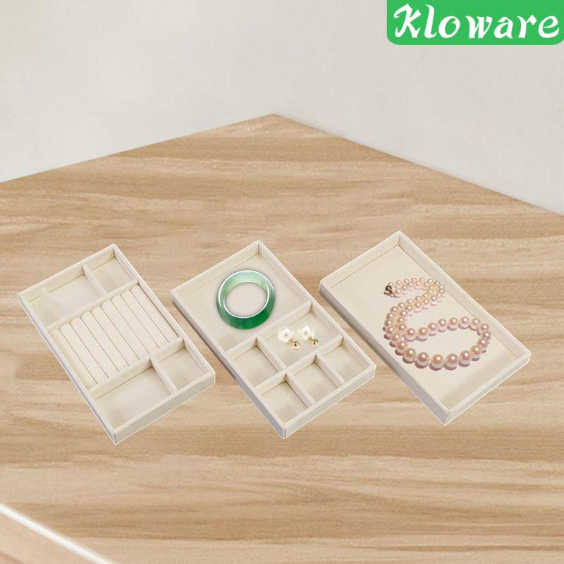 Bộ 3 Khay Trưng Bày Trang Sức / Đồng Hồ / Ngăn Kéo Tiện Dụng Cho Nữ