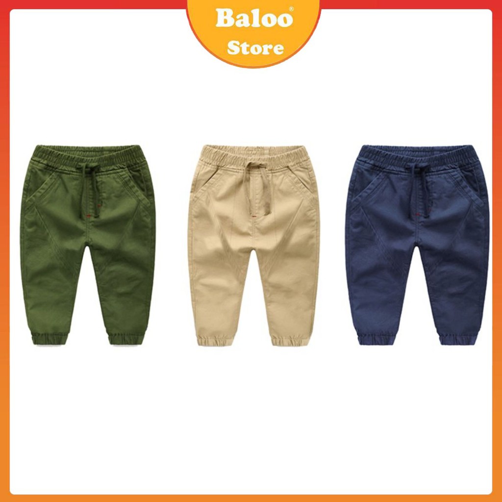 Quần Jogger Baloo Shop Chất Vải Kaki Cho Bé Trai Từ 10-32Kg