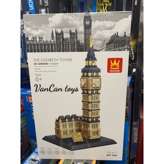 Đồ chơi xếp hình công trình thế giới Wange 4211 Tháp Elizabeth (Tháp Big Ben)