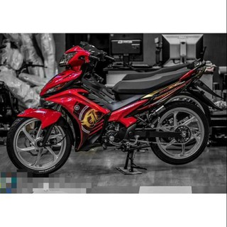 Tem rời crom xe Exciter 135 đỏ đen (bộ)