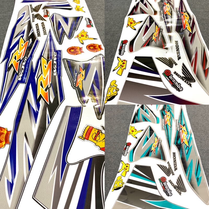 Tem rời RS Wave 50cc/100cc/110cc Đủ Màu ( Tem 3 lớp chống nước chống bay màu )