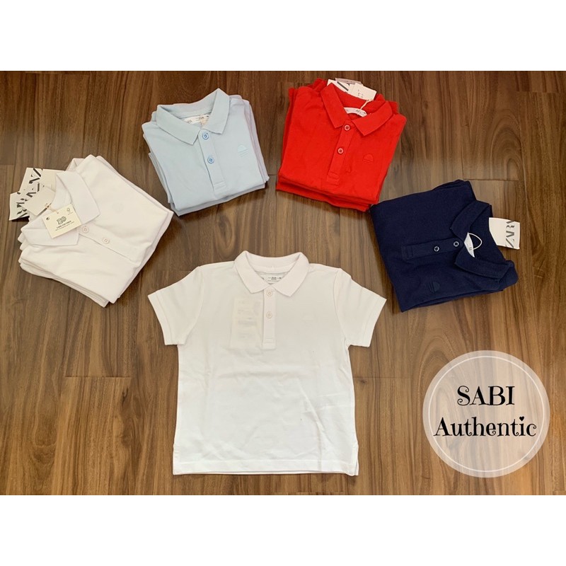 Áo thun polo Zara xanh lơ 12/18