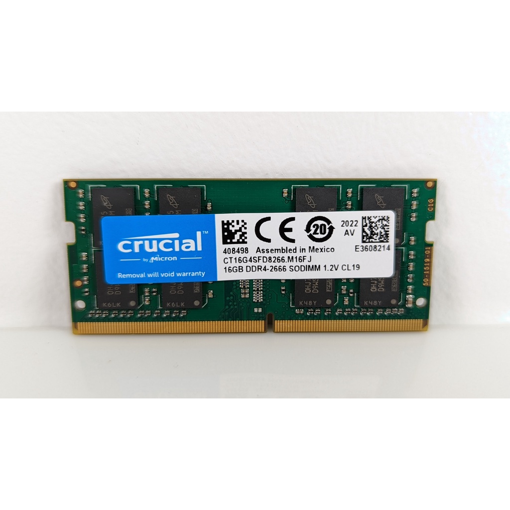 Ram Laptop DDR4 Crucial 16Gb Bus 2666.Chính Hãng mới 100%,Bảo hành 48 Tháng 1 Đổi 1