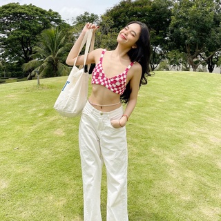 Áo nữ kẻ ô Splassshy Checked Basic Bralette