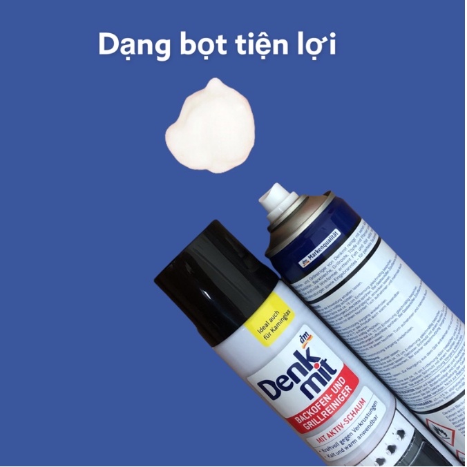 Xịt vệ sinh lò nướng Denkmit Đức 500ml sạch nồi chiên không dầu, lò vi sóng - Shop Viloet