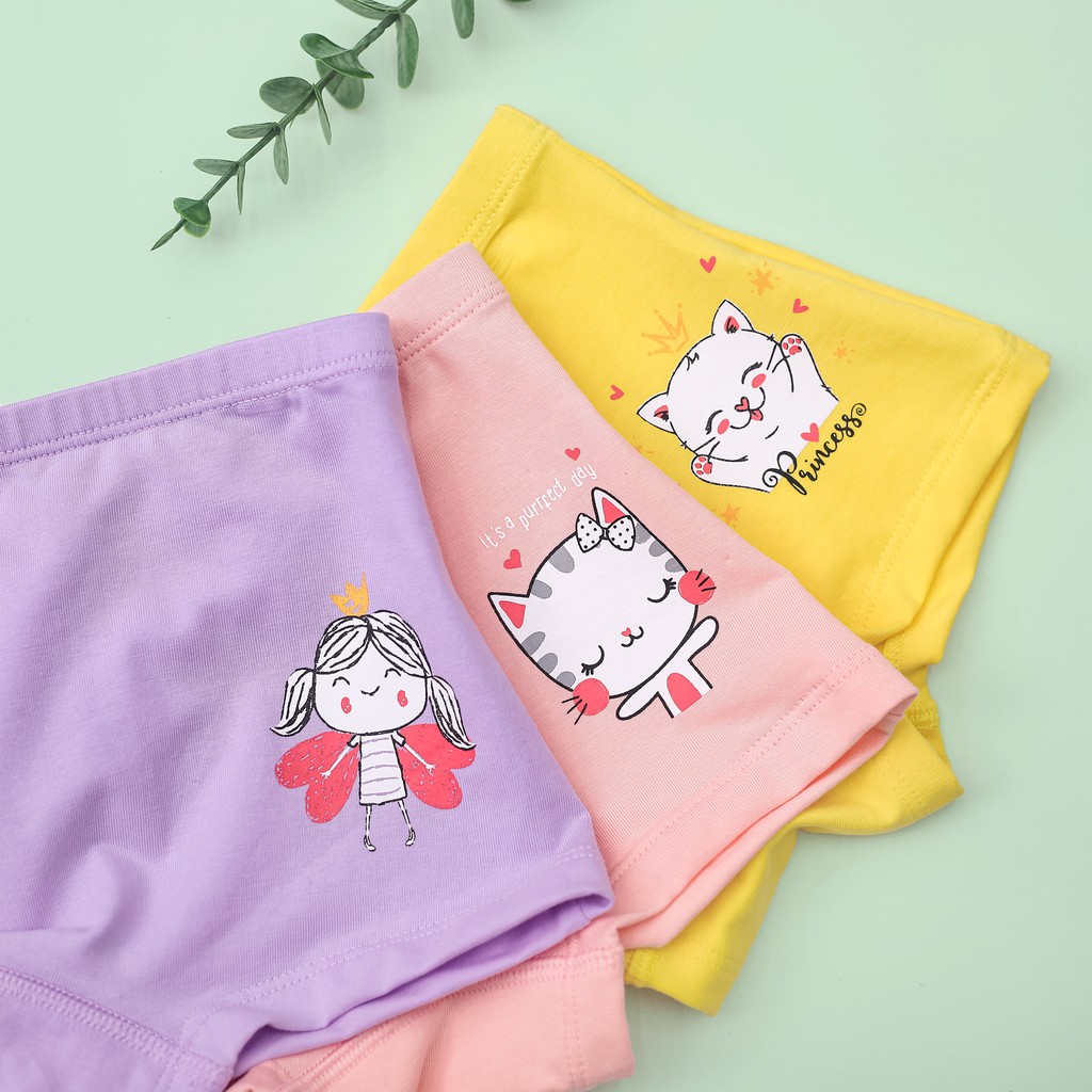 Set 3 quần chíp bé gái ILABY cho bé từ 1 - 10 tuổi [33IG03980621]