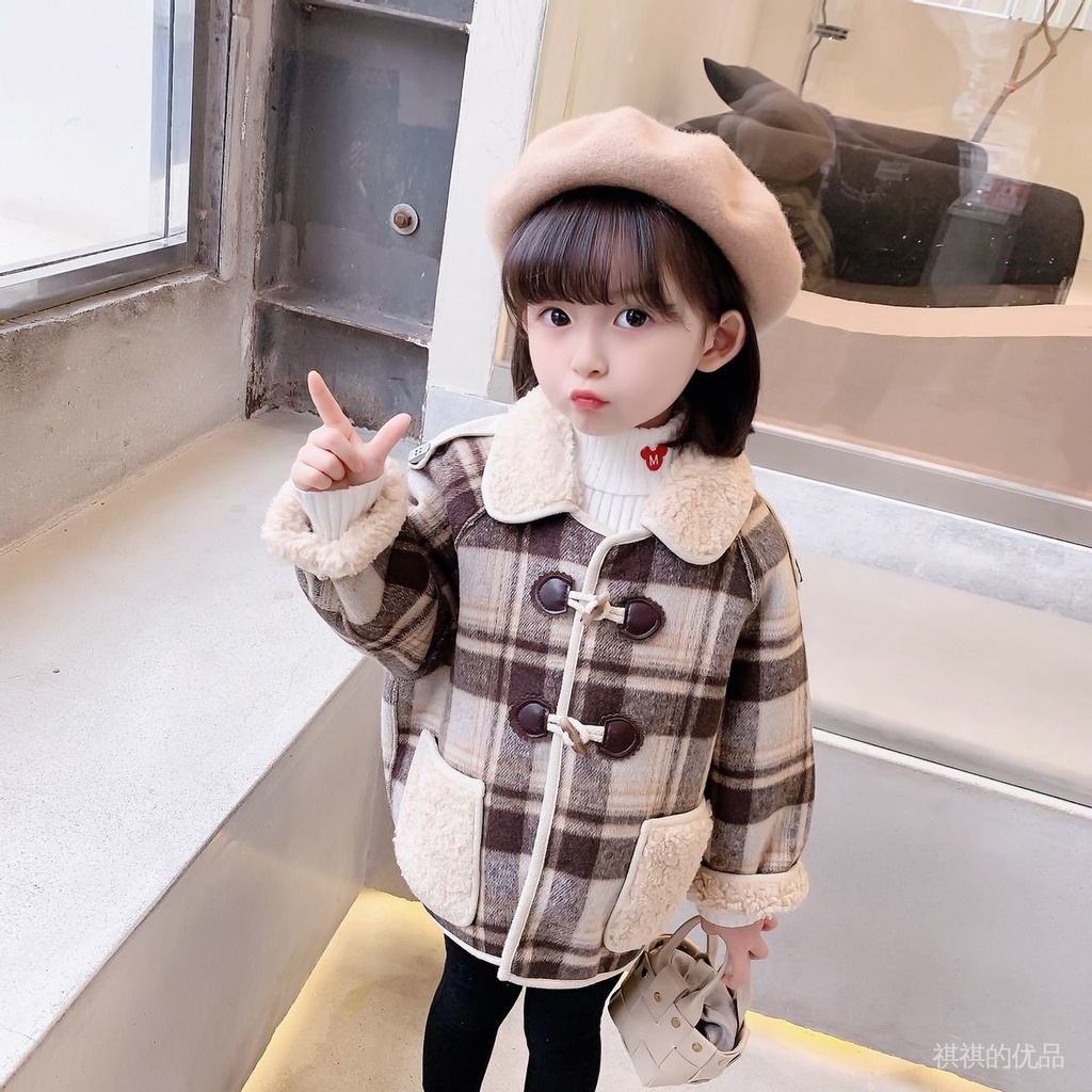 Áo khoác lông cừu dày dặn thời trang thu đông cho bé gái 10 tháng 15Day After SsX
