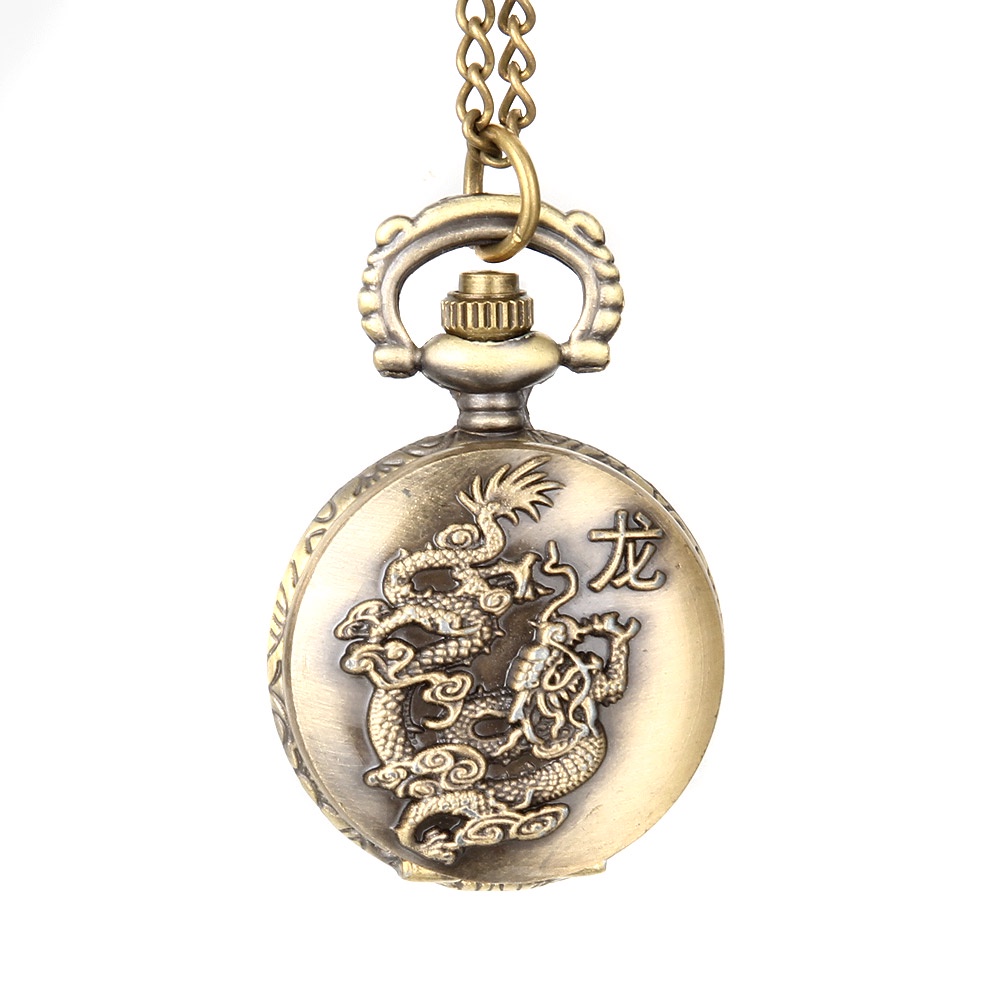Đồng Hồ Quả Quýt Chạm Khắc Hình Rồng Thời Trang