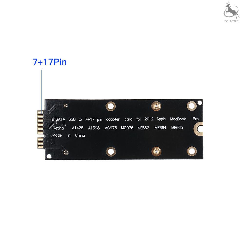 Card Chuyển Tiếp Msata Ssd Sang 7 + 17pin Cho Apple Macbook Pro Retina A1425 A1398 Mini Pci-e Sat