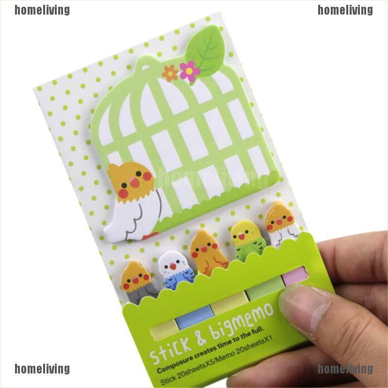 [homeliving] Giấy Dán Ghi Chú Lên Kế Hoạch Hình Động Vật Mèo Gấu Trúc Kawaii