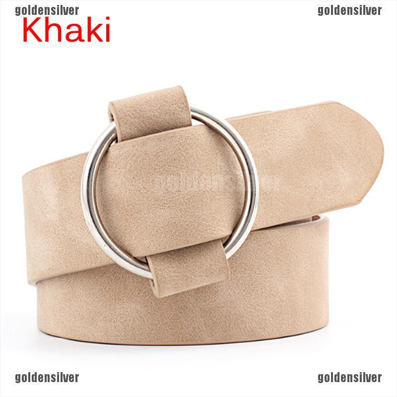 Thắt Lưng Da Khóa Kim Loại Tròn Phong Cách Boho Cổ Điển Thời Trang Cho Nữ