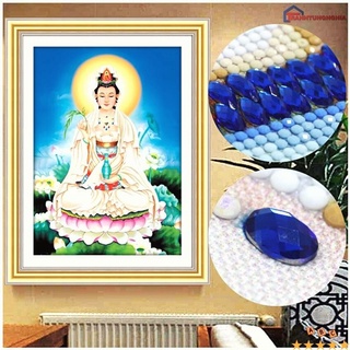 Tranh đính đá,thêu chữ thập quan thế âm bồ tát