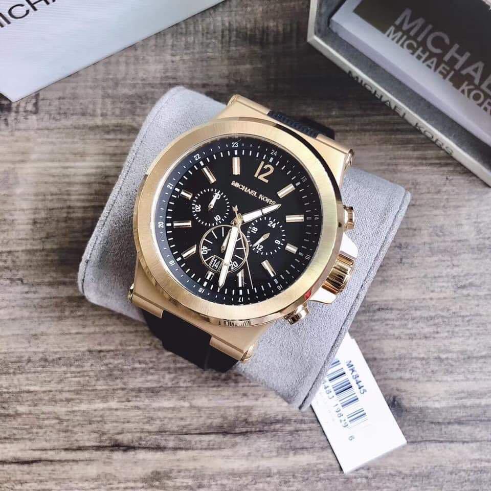 ĐỒNG HỒ NAM MICHAEL KORS DYLAN CHRONOGRAPH , DÂY CAO SU ĐỦ MÀU , SIZE 48MM