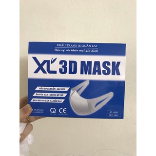 [Chính hãng] Khẩu trang y tế 3D Mask Xuân Lai siêu lọc khuẩn chống bụi mịn hộp 50 chiếc