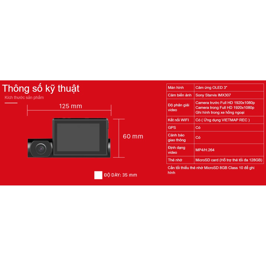 [Kèm Thẻ Nhớ 128Gb] Camera Hành Trình Vietmap R1 | BigBuy360 - bigbuy360.vn